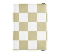 Giallo e Bianco Americano Plaid In Pelle Impermeabile Porta Passaporto per Viaggio Portafoglio Combo Passaporto Portafoglio per le donne Leggero