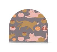 Giallo e Marrone Gatto Frutta Carino Acrilico Tovagliolo da Cucina Porta Tovaglioli per Farmhouse Cocktail freestanding Dispenser di tovaglioli Ristorante Decorazione per la Casa per Picnic