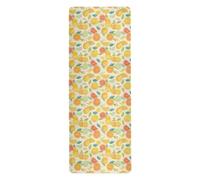 Giallo Estate Limone caldo yoga mat antiscivolo per pilates stampato, antiscivolo, asciugamano yoga con borse tapete para ejercicio 180x66 cm