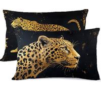 Giallo Federe Cuscino Letto 50x75 Animale Copricuscino Letto Lino Coprifedere Cuscini Set 2 Federa Cuscini Zip Nascosta Cuscino Cervicale per Dormire, per Home Decor Camera Soggiorno Divano R-474