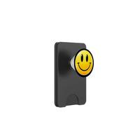 Giallo Felice Sorriso Viso Pace Sorridente Carino Umorismo Impressionante PopSockets PopWallet per MagSafe