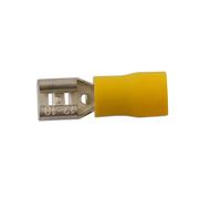 Giallo Femmina Pienamente Inserto Push-On 6.3mm - Confezione 100 - Connect 30212