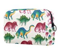 Giallo Fioritura Girasoli Nero Piccola Borsa Trucco per le Donne Cosmetici Borsa di Immagazzinaggio con Cerniera Accessori di Bellezza Organizer Bag, Multicolore 02, 18.5x7.5x13cm/7.3x3x5.1in