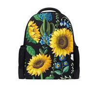 Giallo Girasoli pittura ad olio Viaggio Laptop Zaino Scuola Libro Borsa Fiore Pianta Floreale Causale Daypack Outdoor Business Escursionismo Zaini Campeggio Borse A Spalla Per Donne Uomini