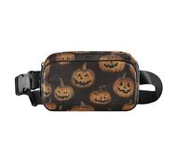 Giallo Halloween Zucca Malvagia Trendy Fanny Marsupio per piccolo imprenditore Mini con Cinghia Regolabile per Viaggi Shopping Running mochilas para hombres de cintura, Zucca malvagia gialla di