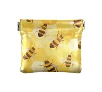 Giallo Honeybee Goodluck Donne Portafoglio in Pelle Contanti Comodo Mini Coin Purse Pouch per Lady, Buona fortuna delle api gialle, 1 size, Stampa artistica