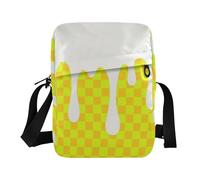Giallo Ice Cream Plaid Checked messenger bag Piccola Borsa A Tracolla Per Le Donne Delle Donne Borse A Tracolla Borse A Mano Tracolla Tracolla Tracolla Regolabile per il lavoro