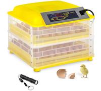 Giallo Incubatrice per uova professionale - 112 uova - Completamente automatica - Allarme temperatura e umidità - Umidificatore - 120 W | incubato