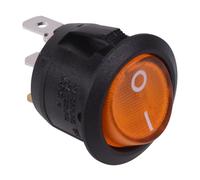 Giallo Interruttore Bilanciere Illuminato 20mm SPST 230V 10A R13-112B-02