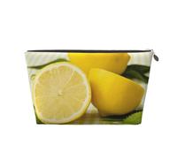 Giallo Limone, Borsa da toilette Borsa per trucco Borsa per cosmetici Borsa da toilette da viaggio portatile