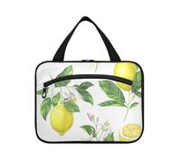 Giallo Limone Hanging Travel Makeup Bag Grande con gancio, Designer Espandibile Hanging Makeup Bag per mamma Lavoro Porta cosmeticos Mujer para cartera L