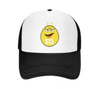 Giallo M & M's Cioccolato Candy Cartoon Fashion Mesh Berretto da Baseball Mens Beach Casquette Hip-Hop Cappello per la Protezione Solare