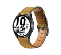 (Giallo marrone 1) Cinturino in vera pelle per Samsung Galaxy Watch 4/classic/active 2 46 mm/42 mm/40