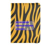 Giallo Modello Nero Personalizza In Pelle Passaporto e Vaccino Card Holder Combo Documenti di Viaggio Organizer Protector Carino Libro Passaporto Impermeabile, Motivo giallo nero, 1 size