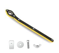 Giallo & Nero 360° Girevole Pneumatici Ruota Martinetti Chiave a Cricchetto per