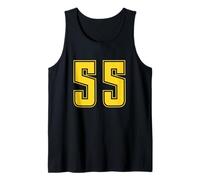 Giallo Numero 55 Uniforme Numerata Squadra Sportivo Canotta