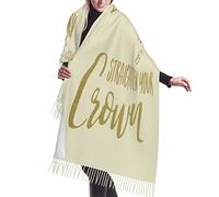 Giallo Ogni Volta Che Ti Senti Sopraffatto, Ricorda Di Chi È La Figlia Dello Scialle A Corona Scialle Classiche Sciarpe Lunghe Da Donna Moda Sciarpa Con Nappe