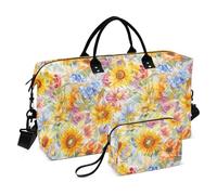 Giallo Pittura A Olio Sensazione Girasole Grande Borsa Da Trasporto Weekender Pernottamento Borsa Allenamento con Cinghia Regolabile per Viaggi di Lavoro Multifunzionale Bolsa de lona para