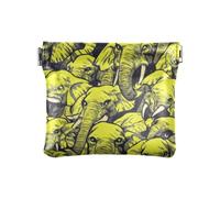 Giallo Schizzo Elefanti Moda Donna In Pelle Coin Purse Comodo Cambiamento Borsa con Chiusura per Gli Uomini Donne Viaggio monedero para cambio