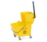 Secchio lavapavimenti con strizzatore - 24 L Carrello per pulizie carrello per l