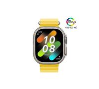 (Giallo)Smartwatch da uomo con schermo HD da 2,12 pollici, bussola, gioco, stress, NFC, Hi-Fi, chiamata