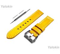 Giallo Spazzolato Pelle Fascia per Garmin Approach S50,S44,S40 E D2 Aria -B20