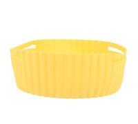 Giallo Tappetino in Silicone, Riutilizzabile per Friggitrice ad Aria | Riduce L’olio in Cottura, Mantiene il Cibo Intatto, per Pollo Arrosto e Cosce