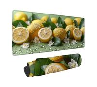 Giallo Tappetino Mouse Gaming XXL 600 x 300mm, Waterproof Tappetino Mouse Frutta Mouse Pad con Base in Gomma Antiscivolo Sottomano Scrivania Bordi Cuciti Mousepad per Computer, Gaming -zzg25056G