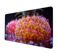 Giallo Tappetino Mouse XXL 1200 x 600 mm, Tappetino Mouse Ananas Mousepad con Bordi Cuciti, Impermeabile Tappeto Scrivania Base in Gomma Antiscivolo Sottomano Scrivania per PC, Laptop -hjw25067G