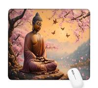 giallo Tappetino per Mouse Piccolo 420x350x3mm,Gaming Mouse Pad zen,con Base in Gomma Antiscivolo,Mousepad con Bordi Cuciti,per Mouse Senza Fili,Laptop,Ufficio Casa,Lavabile,Regalo per Uomo D-328