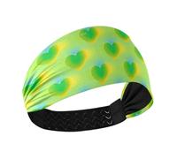 Giallo-verde Gradiente San Valentino Amore Umidità Wicking fasce estive per le donne sudore elastico per palestra escursionismo Atletico Sport accessori para el cabello de mujeres