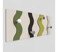 Giallobus - Appendiabiti da parete 4Me - 04 - Canyon - Legno Mdf + Alluminio - 60L x 25l cm - 02 - M - Attaccapanni da Muro con 4 Ganci in Alluminio e Legno