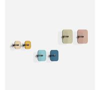 Giallobus - Appendiabiti da Parete - Hello Color 02 - Kit 6 pz - Vetro Acrilico - Kit 6 PCS. - Palette Colours 02 - Ganci attaccapanni e Accessori da Muro Decorativi