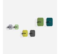 Giallobus - Appendiabiti da Parete - Hello Color 04 - Kit 6 pz - Vetro Acrilico - Kit 6 PCS. - Palette Colours 04 - Ganci attaccapanni e Accessori da Muro Decorativi