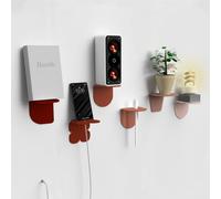 Giallobus - Mensole da parete moderne multiuso - Fly - Vetro acrilico + biadesivo - 10L x 10l cm - 12 - Multicolor - Kit 6 pz. da muro - Fissaggio rapido Adesivo o Vite incluso