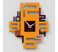 Giallobus - Orologio Bilay - Axia - Legno Mdf - Premium 38x45 - - 03 - Miami - Artigianale Made in Italy - Silenzioso - Idea regalo - Moderni doppio livello