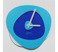 Giallobus - Orologio Bilay - Bokeh - Legno Mdf - Premium 30x30 cm - 01 - Ocean - Artigianale Made in Italy - Silenzioso - Idea regalo - Moderni doppio livello