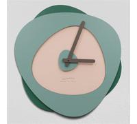 Giallobus - Orologio Bilay - Bokeh - Legno Mdf - Premium 45x45cm - 08 - Green elegance - Artigianale Made in Italy - Silenzioso - Idea regalo - Moderni doppio livello