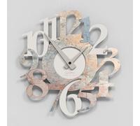 Giallobus - Orologio Bilay - Carved - Legno Mdf - Premium 45x45cm - 17 - Mixed marble - Artigianale Made in Italy - Silenzioso - Idea regalo - Moderni doppio livello