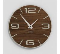 Giallobus - Orologio Bilay - Simple relief - Legno Mdf - Premium 45x45cm - n.11 Walnut - Artigianale Made in Italy - Silenzioso - Idea regalo - Moderni doppio livello