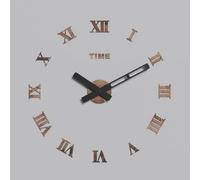 Giallobus - Orologio da Parete Adesivo Grande Float - Roman - Legno Mdf - Float ⌀ 60/80/110cm - 05 - Tabula - Orologio da parete moderno - Numeri adesivi 3d - Diametro variabile 60/80/100cm