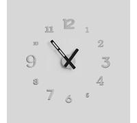 Giallobus - Orologio da Parete Adesivo Grande Float - Typos - Legno Mdf - Float ⌀ 60/80/110cm - 14 - White cement - Orologio da parete moderno - Numeri adesivi 3d - Diametro variabile 60/80/100cm