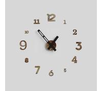Giallobus - Orologio da Parete Adesivo Grande Float - Typos - Legno Mdf - Float ⌀ 60/80/110cm - 22 - Rust - Orologio da parete moderno - Numeri adesivi 3d - Diametro variabile 60/80/100cm