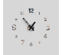 Giallobus - Orologio da Parete Adesivo Grande Float - Typos - Legno Mdf - Float ⌀ 60/80/110cm - 25 - Goldwaves - Orologio da parete moderno - Numeri adesivi 3d - Diametro variabile 60/80/100cm