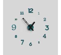Giallobus - Orologio da Parete Adesivo Grande Float - Typos - Legno Mdf - Float ⌀ 60/80/110cm - 29 - Foggy night - Orologio da parete moderno - Numeri adesivi 3d - Diametro variabile 60/80/100cm