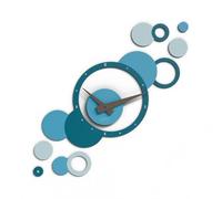 Giallobus - Orologio da Parete Adesivo Modulare Geotime - Bubbles - Legno Mdf - Geotime - 01B_Reel - Orologio da parete moderno - Numeri adesivi 3d - Costruzione modulare