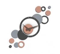 Giallobus - Orologio da Parete Adesivo Modulare Geotime - Bubbles - Legno Mdf - Geotime - 10B_Ground - Orologio da parete moderno - Numeri adesivi 3d - Costruzione modulare