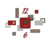 Giallobus - Orologio da Parete Adesivo Modulare Geotime - Stone - Legno Mdf - Geotime - 04S_Umbrella - Orologio da parete moderno - Numeri adesivi 3d - Costruzione modulare