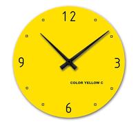 Giallobus - Orologio Linea Basic - Color Yellow C - Vetro acrilico - Basic 30x30 - Meccanismo silenzioso - Pronto da appendere - Orologi moderni