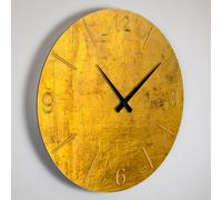 Giallobus - Orologio Linea Basic - Gold money - Legno Mdf - Basic 30x30 - Meccanismo silenzioso - Pronto da appendere - Orologi moderni